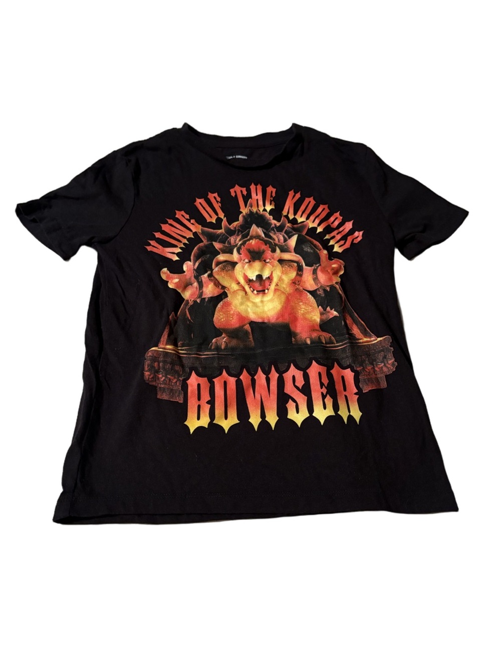 Super Mario Bowser Graphic T-shirt Size 8 Boys